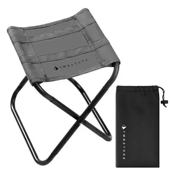 Складной стул для отдыха на природе Компактный ультралегкий мини-кемпинг рыбалка [YMB STORE] (Матовый серый)