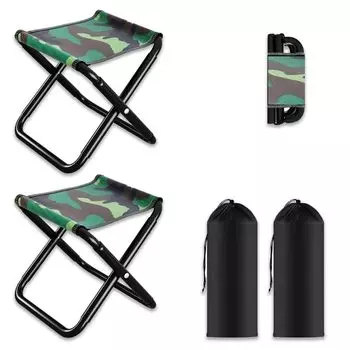 Складной стул Nicheez Outdoor Chair Компактный легкий вес Грузоподъемность 100 кг (Камуфляж, 2)
