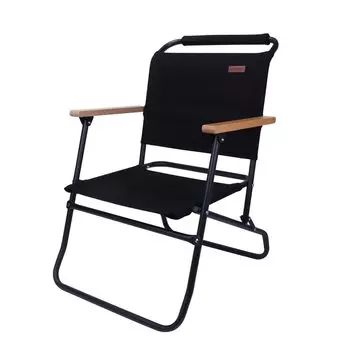 Складной стул NINEHILLS Rover Chair LOW Low Style, легкий, алюминиевый, компактный, для использования в помещении и на открытом воздухе, оригинальный британский армейский складной стул (черный)