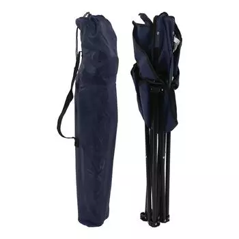 Складной стул с прочной стальной конструкцией из ткани Оксфорд, переносной стул для кемпинга с подлокотником и подстаканником темно-синий