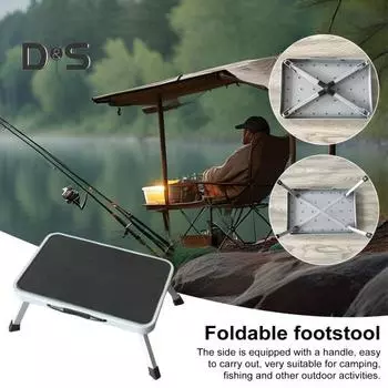 Складной стул-стремянка, портативный, легкий, прочный, стальной, грузоподъемность 150 кг, для кемпинга, охоты, пикника, рыбалки, мини-складное сиденье стула A