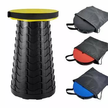 Складной стул, уличный стул, телескопический походный стул, складной походный табурет, легкий, компактный, удобный для переноски, грузоподъемность: 180 кг, открывается и