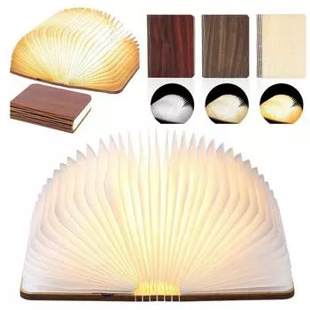 Складной светодиодный ночник для чтения, 3 цвета, защита глаз без мерцания, перезаряжаемый XXS чёрный