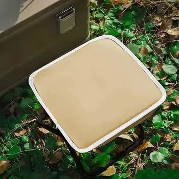 Складной табурет для кемпинга на открытом воздухе с сумкой для переноски, складная подставка для ног для пикника, легкие компактные стулья One Size чёрный