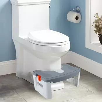 Складной табурет для унитаза, переносной нескользящий табурет для ног, табурет для приседания для взрослых, детские аксессуары для ванной комнаты NE серый