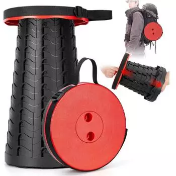 Складной табурет, переносной складной табурет для рыбалки, телескопический табурет для кемпинга, круглый выдвижной табурет для кемпинга, походов, барбекю