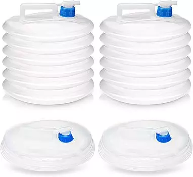 Складной телескопический резервуар для воды из поликарбоната для хранения воды с автомобильным набором для устранения аварий в горах, 4 бака, бак, бак, 5-15 л, кран,