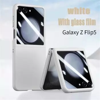 Складной тонкий матовый полный чехол для Samsung Galaxy Z Flip 5, защитная пленка для экрана, ударопрочный чехол, роскошь, 5G Fundas Samsung Galaxy Z Flip 5