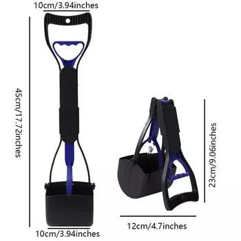 Складной туалет для домашних животных среднего размера, для дома и улицы, портативный, для маленьких и средних размеров, для туалета с зажимом для собак синий