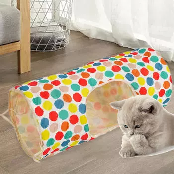 Складной туннель для кошек, трубка, портативный центр активности кроличьи туннельные туннельные котенок для щенка