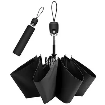 Складной УФ-8, сильный светоблокирующий, складной, может открываться и закрываться, УФ-ветер и вода, удобный для блокировки света, подарочный зонт на день, защита, спицы, чёрный