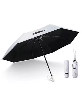 Складной УФ-экран для защиты от солнца и 8 автоматических складных УФ-экранов с высокой степенью защиты от ветра и воды, удобный для хранения, подарочный чехол для поездок на работу или зонтик от солнца, белый