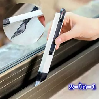 Складной угловой уголок 2-в-1, щетка для чистки пазов окна, щетка синий