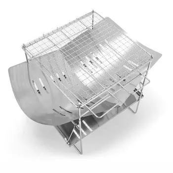 Складной угольный гриль-барбекю, портативный гриль из нержавеющей стали для кемпинга и путешествий на открытом воздухе