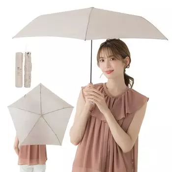 Складной ультралегкий как для солнечной, так и для дождливой погоды 5 складных тепло-холодный УФ-дождливый УФ-дождь на работу в молочный чай [Shishibera Sports] Зонт, 79 г, Дни, Ребра,
