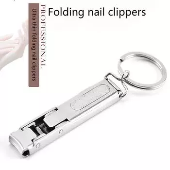 Складной ультратонкий портативный кусачки для ногтей из нержавеющей стали триммер ножницы маникюрный педикюрный инструмент щипчики для ногтей