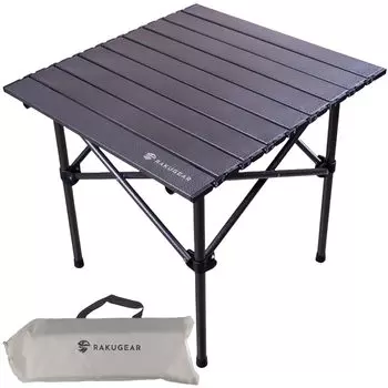 Складной уличный стол RAKUGEAR Стабильная рамная конструкция Компактный и простой в использовании Усиленное покрытие Грузоподъемность 50 кг Вес тела В комплект входит футляр для хранения