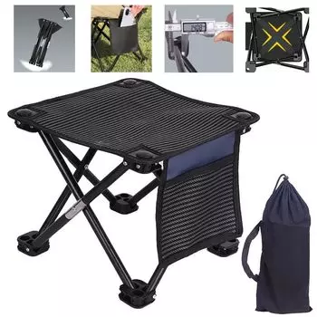 Складной уличный стул с боковой загрузкой, складной компактный, складной, легкий, складной, сумка для мгновенного хранения, алюминиевый, для горного парка, обеденный стул, стул,