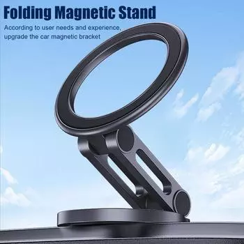 Складной универсальный магнитный автомобильный держатель для телефона, прочное крепление для телефона в машину для iPhone 15 14 13 Pro Max Samsung Huawei чёрный