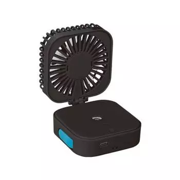 Складной USB-мини-зарядка воды, цветной светодиодный охлаждающий туман, диффузор, вентилятор-кулер чёрный