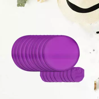 Складной веер из 10 предметов, Летающий диск, Классический, Диаметр 20 см, Круглый, Портативный для фиолетовый