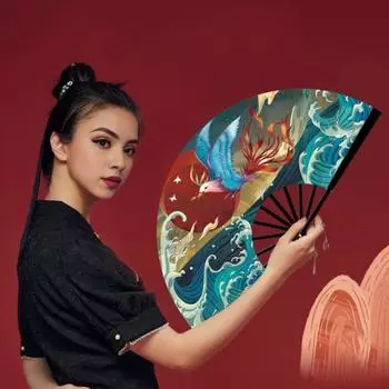 Складной веер Элегантный бамбуковый веер в китайском стиле Легкий прочный ручной веер для выступлений и жарких летних дней G