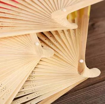 Складной веер ручной работы, китайский складной веер, деревянный, бамбуковый, старинный складной веер светло-зеленый