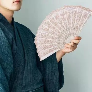 Складной веер с кружевной цветочной вышивкой, прочный шарнир, прозрачный китайский винтажный стиль, ципао, парный веер, классический танцевальный реквизит, украшение для вечеринки, подарок чёрный