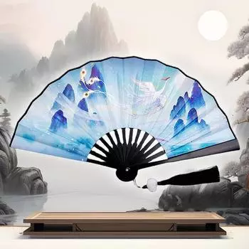 Складной веер в китайском стиле, подвеска для танцевальной вечеринки, шоу, кисточки, реквизит для выступлений, подарок для художественного промысла
