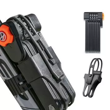 Складной велосипедный замок с кронштейном для крепления, 4-значный кодовый замок из легированной стали, прочный, водонепроницаемый, устойчивый к ржавчине, складной велосипедный цепной замок для велосипеда