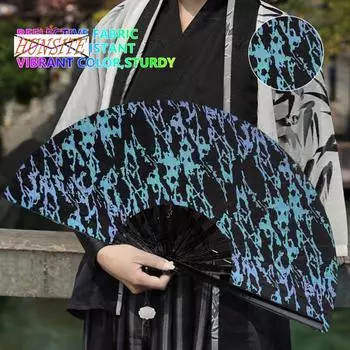 Складной вентилятор портативный легкий декоративный бамбуковый каркас Светоотражающая бабочка ручной веер Декор для вечеринки C