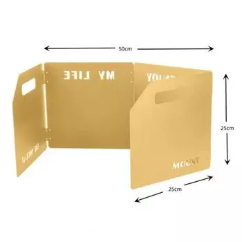 Складной ветрозащитный экран для газовой плиты из нержавеющей стали, четырехсекционный кассетный ветрозащитный экран для кемпинговой горелки для барбекю синий