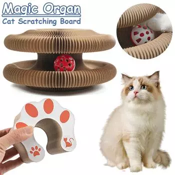 Складной волшебный орган для кошек, доска для царапания кошек, забавная игрушка, точильный коготь, спальная кровать, утолщенные интерактивные игрушки для кошек, товары для животных