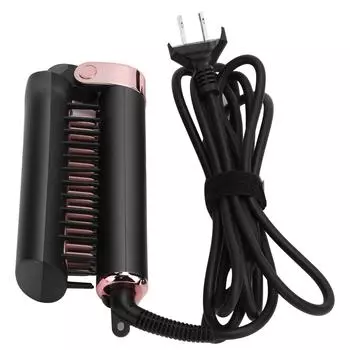 Складной выпрямитель для волос Curl Straight Dual Use Electric Hair Straighter Comb Brush Grey US Plug