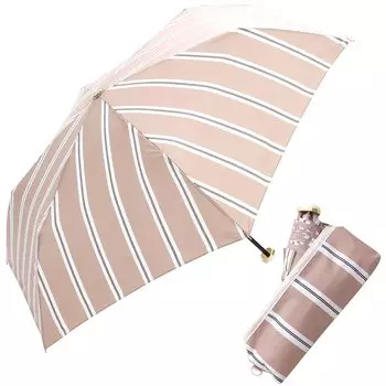 Складной женский зонт Super Water Striped assa, легкий, 50 см, компактный, водоотталкивающий, стильный, (RM224/МОККО)