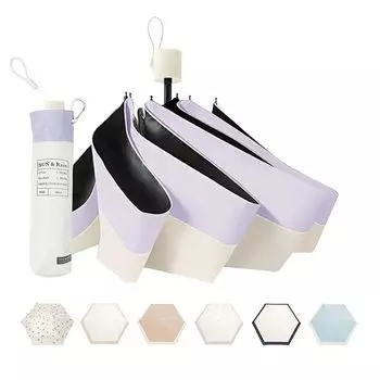 Складной зонт [2025 x дизайн с сумкой-крючком] Зонт для дождя и солнца легкий компактный складной ветроустойчивый и водоотталкивающий