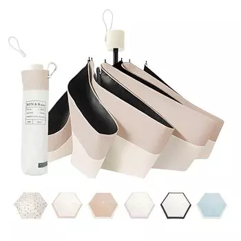 Складной зонт [2025 x дизайн с сумкой-крючком] Зонт для дождя и солнца легкий компактный складной ветроустойчивый и водоотталкивающий