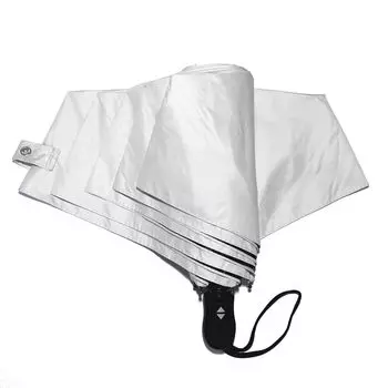 Складной зонт CeloVela от солнца и УФ-лучей, полностью автоматический, идеально подходит для мужчин и женщин, для дождя, 100% защита, затемняющий, ультралегкий белый