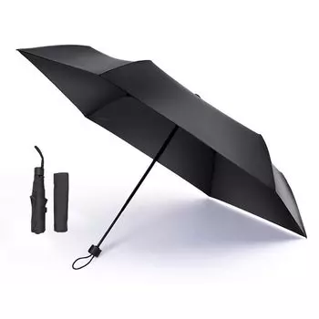 Складной зонт Creva Carbon Teflon Large Windproof Light Unisex, волокно, легкий, 150 г, обработанный, 99 см, структура, блокировка, мужской, женский, чёрный