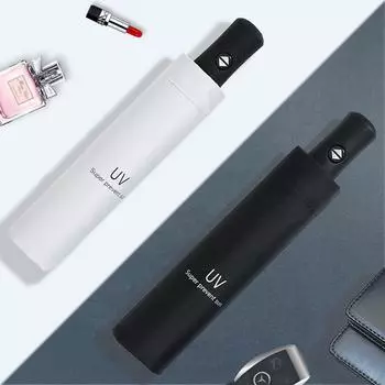 Складной зонт для женщин и мужчин, простой черный зонт от дождя с 8 ребрами, легкий дорожный роскошный автоматический зонт для путешествий на открытом воздухе