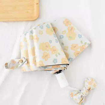 Складной зонт Дождь Компактный. Дорожный зонт для защиты от солнца. Ветрозащитный для Five Fold Umbrella