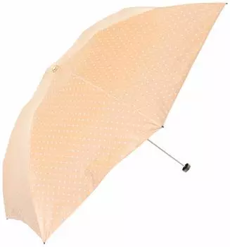 Складной зонт KOKoTi Folding Rain Pastel Dot Heat Light UV для солнечной и дождливой погоды Peach Peach Rib 55 см [Moonbat] Зонт, Зонт, Цвет, персиковый