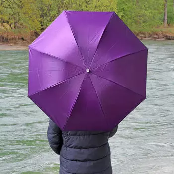 Складной зонт, креативный, прочный, компактный, защита от дождя, забавная новинка, путешествия для Eggplant