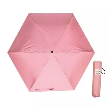 Складной зонт M31 с карбоновым каркасом и ручным управлением, с защитой от солнца и УФ-лучей, ультраподходящий для мужчин и женщин F-SEASONS (розовый), Ребра, Сверхлегкие, розовый