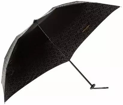 Складной зонт Mila Schon Logo Jacquard Umbrella Складной зонт Мини-зонт с черными спицами 55 см [Moonbat] Женский Женский Женский Длина прибл. чёрный