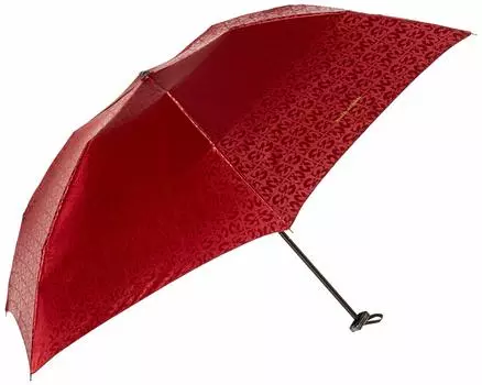 Складной зонт Mila Schon Логотип Жаккардовый Зонт Складной Зонт Мини-Зонт Винный Обод 55 см [Moonbat] Женский Женский Женский Длина Прибл. винный