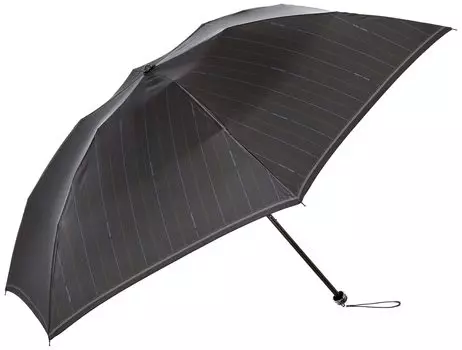 Складной зонт Mila Schon Twill Print Stripe Umbrella Складной зонт Black Rib 55 см [Moonbat] Мужской Мужской Мужской Длина прибл. чёрный