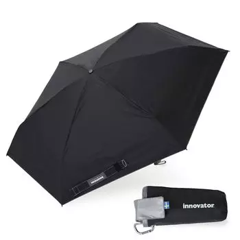 Складной зонт Ogawa Innovator для солнца и с креплением для чехла для переноски Ручной Защита от УФ-лучей Легкий Тепло Вода 6 Чехол для хранения Изделие 18772 (Огава) чёрный