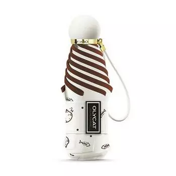 Складной зонт OLYCAT: Защита от УФ-лучей и водонепроницаемость для женщин белый