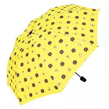 Складной зонт от солнца и дождя, анти-УФ-ветрозащитный, водонепроницаемый, защита от солнца, толстый, антикоррозийный, с мультяшным медвежьим принтом, защита от дождя синий